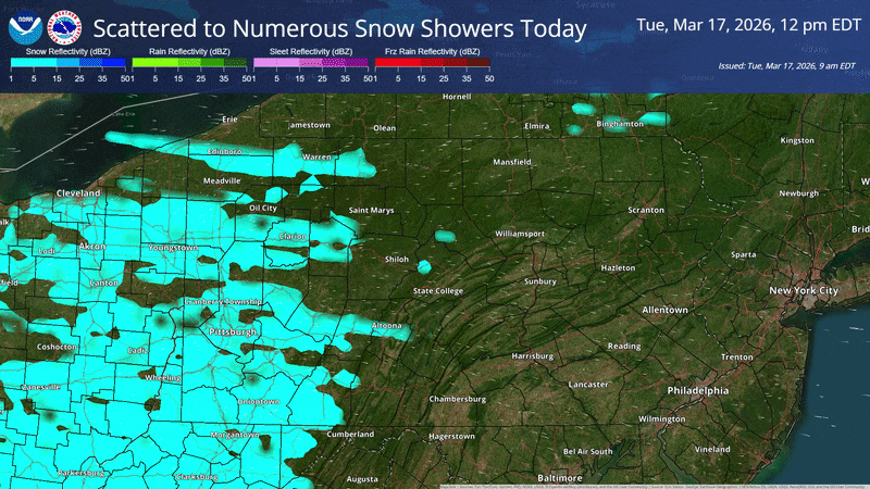 Snow Squalls Anticipated After 2:30 PM 03 17 2026